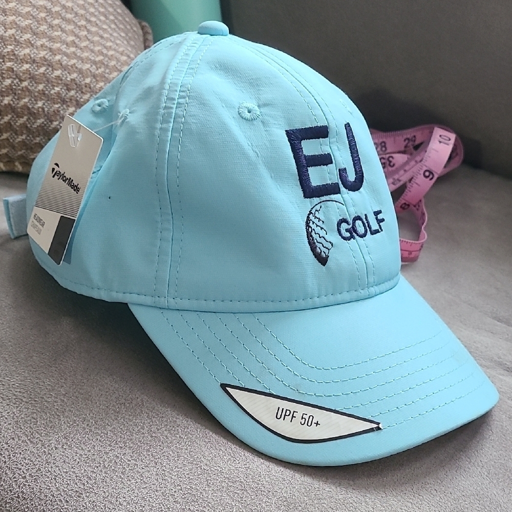 TaylorMade Light Blue EJ Golf Hat Nwt Cap UPF 50+